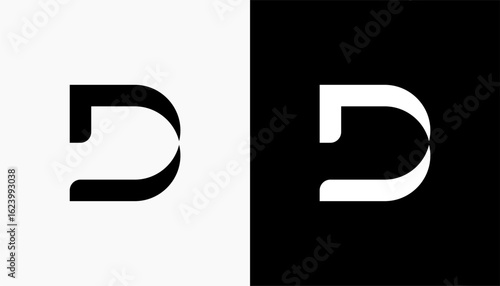 d letter modern logo design templateicon element