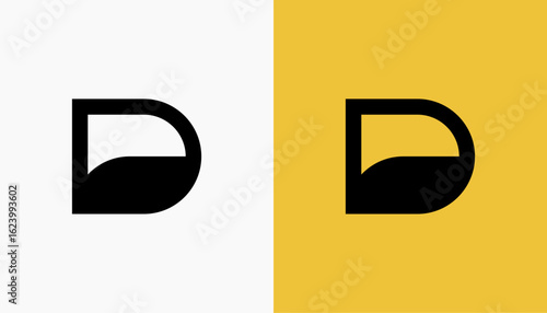 d letter modern logo design templateicon element