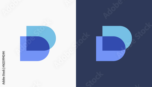 d letter modern logo design templateicon element