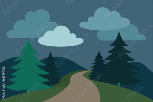 overcast sky above a forest trail   (1).eps