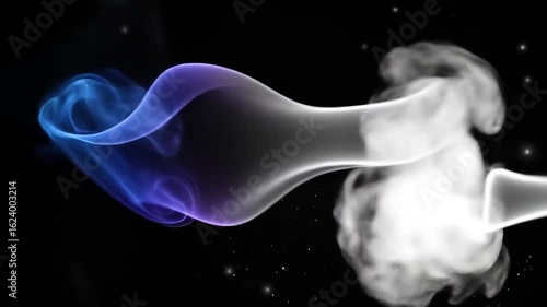 Wallpaper Mural Ethereal smoke in shades of blue and purple dances through the air creating a mesmerizing visual effect that captivates the viewers attention Torontodigital.ca