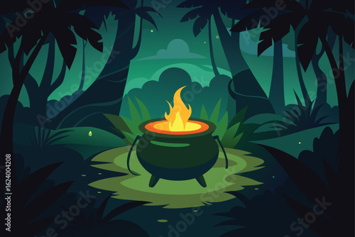  a glowing cauldron in a tropical forest  suita (2).eps