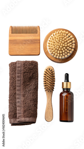 Grooming tools isolated on transparent background