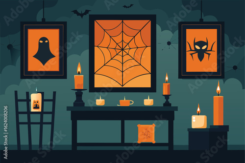 budget interior halloween decor with cobwebs  spoo.eps