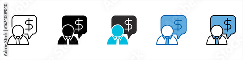 Broker Icon Pack Multistyle Illustration