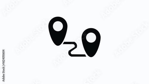 3d rendering of a map symbol on a white background