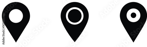 GPS Location Pin Map Pointer Vector Icon Set