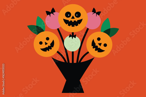 dollar store halloween bouquet with artificia