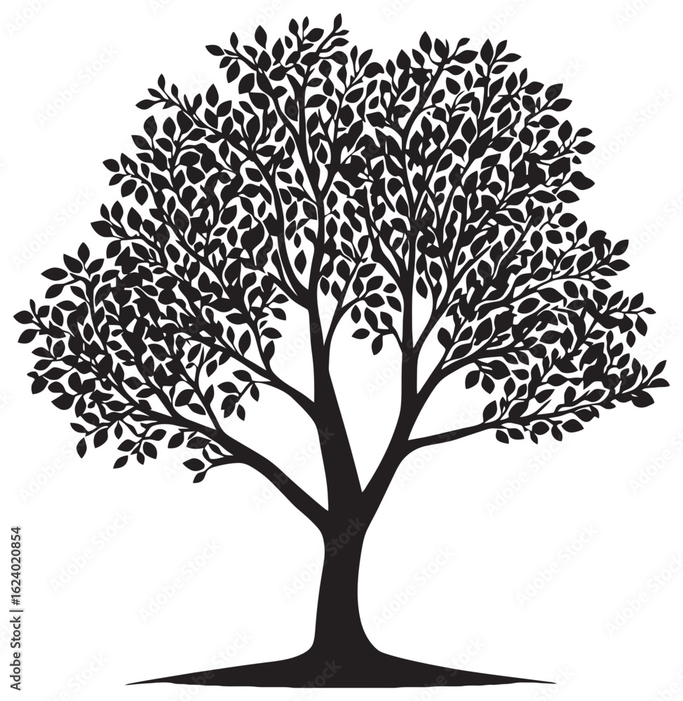 Obraz premium Silhouette of amla tree element