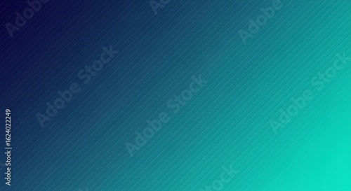 Obraz na płótnie Diagonal striped gradient background in deep blue and teal