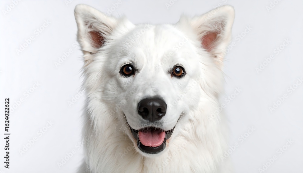 Obraz premium Close-up of a happy white dog