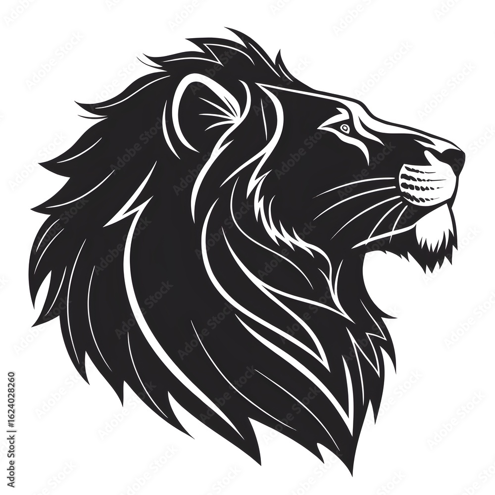 Obraz premium lion head silhouette