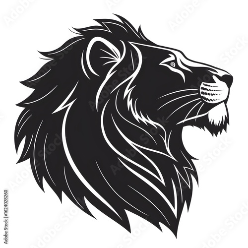 Wallpaper Mural lion head silhouette Torontodigital.ca