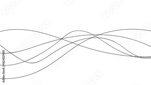 Abstract wave elements. Seamless wave pattern. Wavy curve line art striped graphic template. wave lines on transparent background. vector illustration
