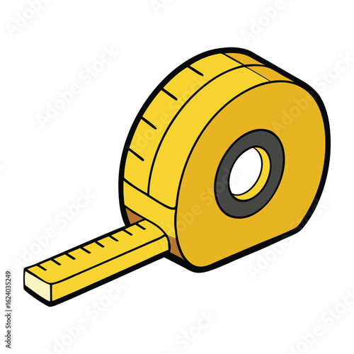 A tape measure is a flexible ruler used to measure length or distance. Compact and retractable, it's essential for construction, sewing, and DIY projects for quick, precise measurements.
