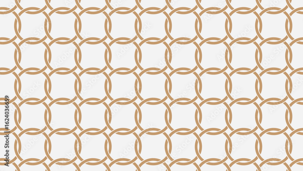 Naklejka premium Seamless abstract circle geometric pattern gold vector background