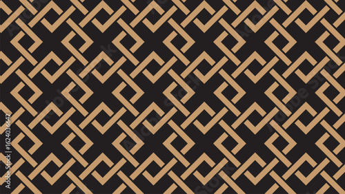 Seamless abstract geometric pattern luxury gold vector background