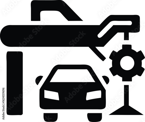 Car mechanic repair and maintenance icon