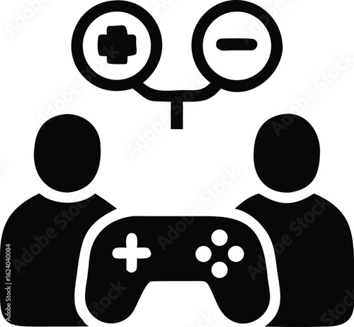 Gaming addiction support and treatment icon