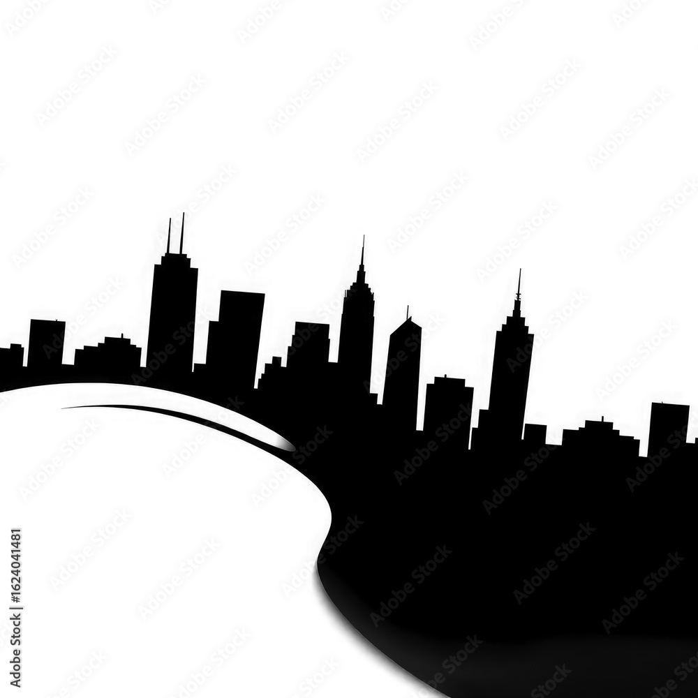Naklejka premium new York city skyline with transparent background PNG and JPEG image 