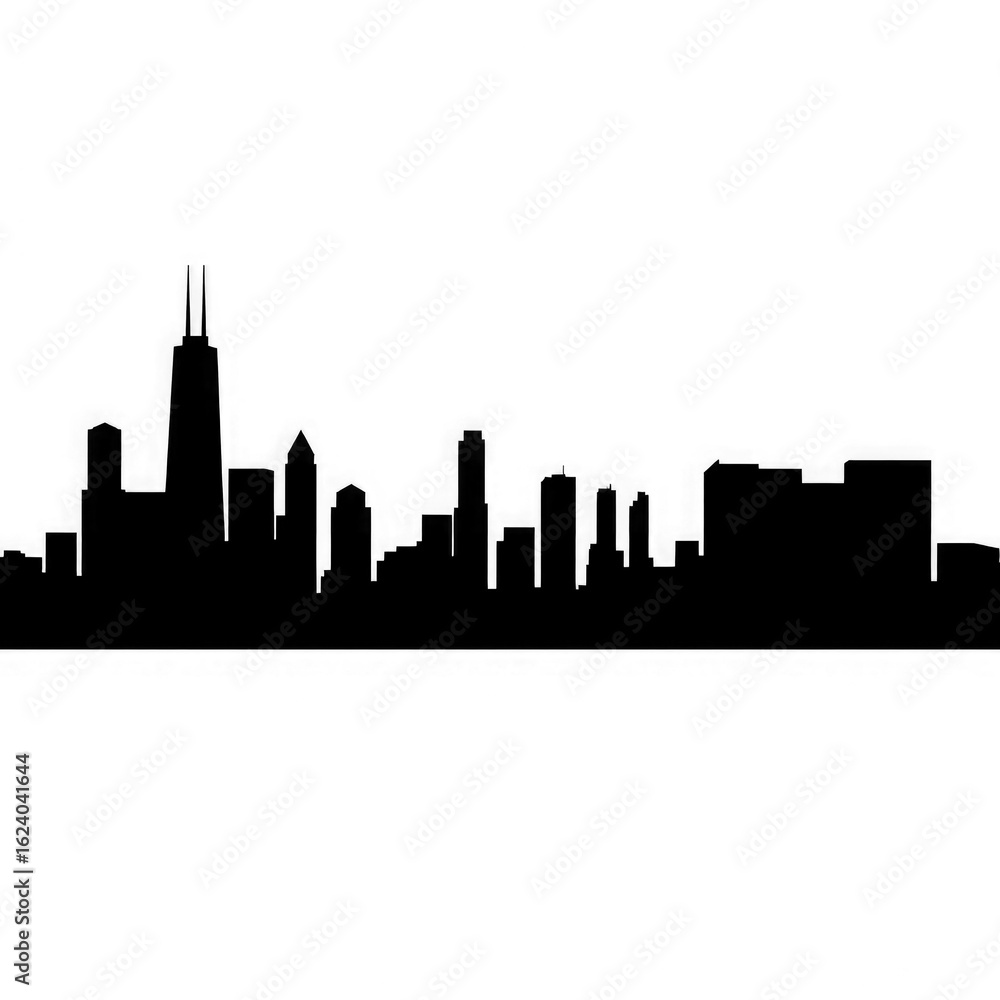 Naklejka premium new York city skyline with transparent background PNG and JPEG image