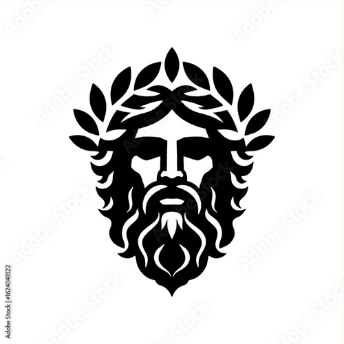 zeus god greek logo icon siluet	
