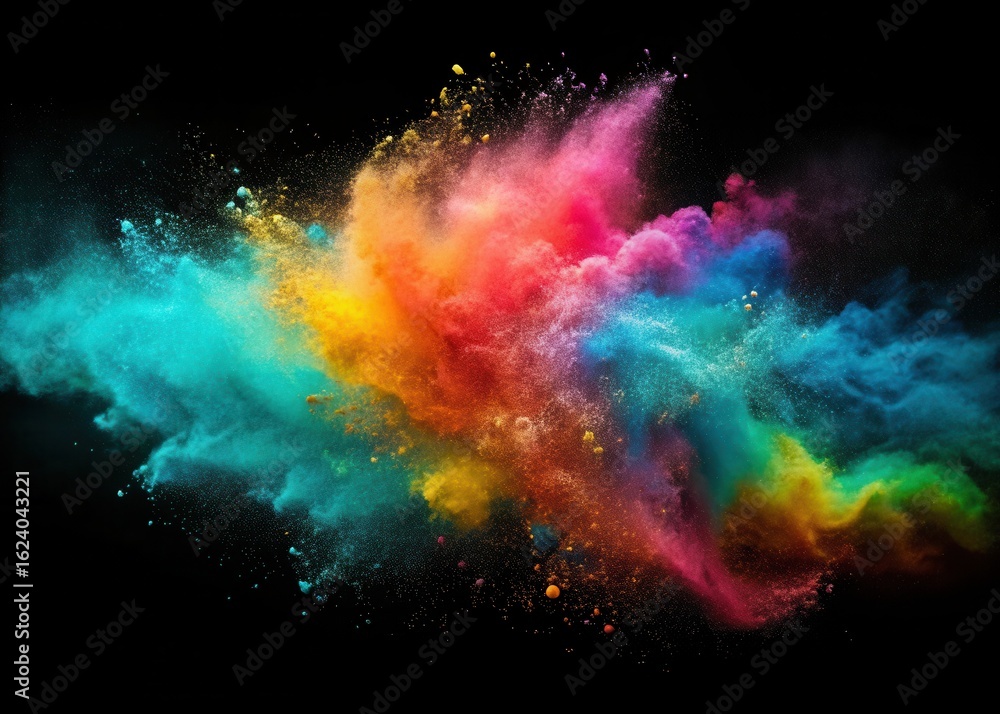 Obraz premium Colorful Powder Spray Art