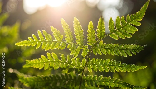 Sunlit Fern: A Symphony of Green