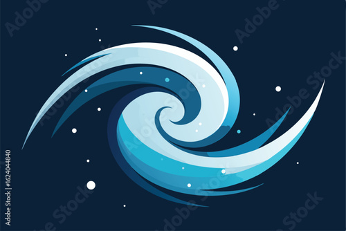abstract swirling snowstorm with glittering snowfl.eps