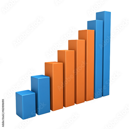 Business graph chart showing growth with upward arrow on white background Free Download Business graph chart showing growth with upward arrow on white background - GFXLoad