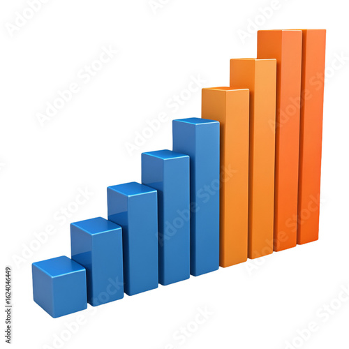 Business growth chart with upward arrow on white background Free Download Business growth chart with upward arrow on white background - GFXLoad