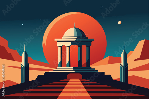 architectural-monument-merging-classical-forms-wit.eps