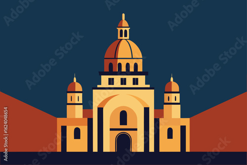 artistic-line-drawing-of-a-church-or-cathedral--.eps