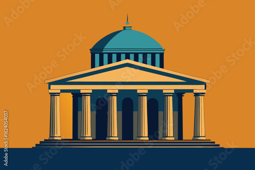 blueprint-sketch-of-classical-roman-style-building.eps