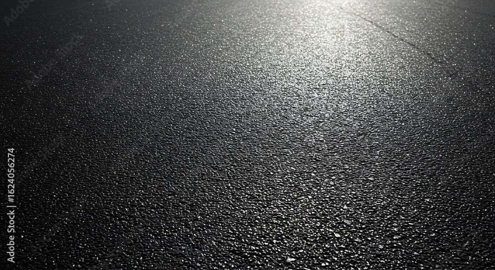 Obraz premium Top view of asphalt road surface texture — realistic black tarmac background for design, mockup, or construction project