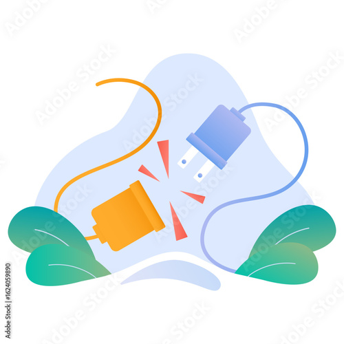 Illustration of Broken Plug Connection