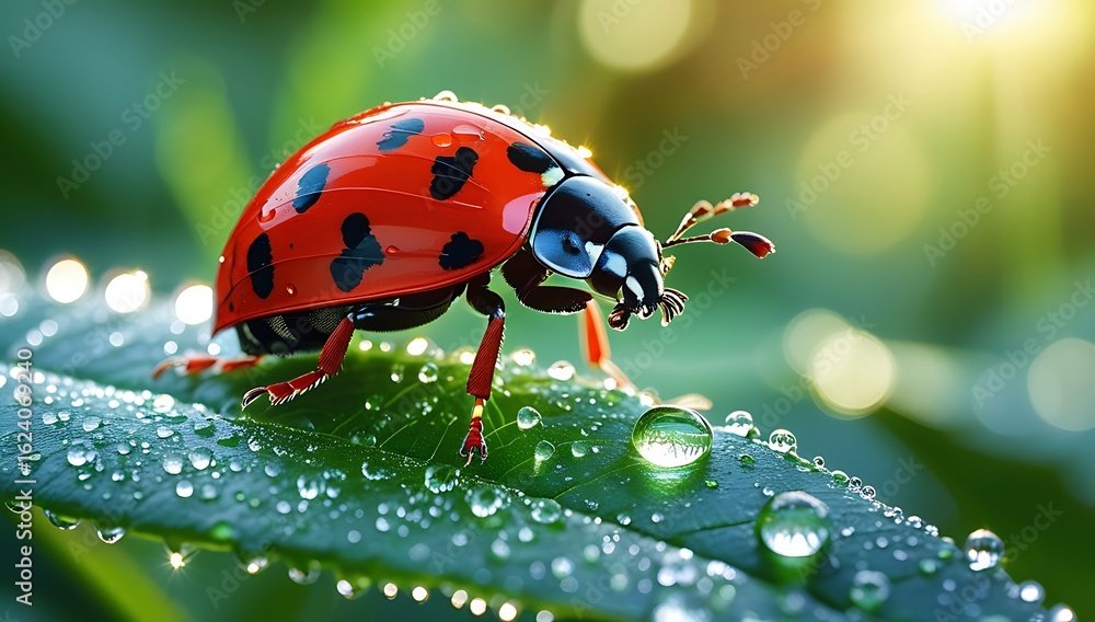 Fototapeta premium ladybird on a leaf