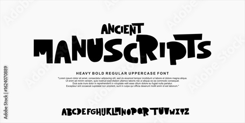 Modern Bold Groovy Font. Typography urban style alphabet fonts for fashion, sport, technology, digital, movie, logo design, vector illustration, uppercase