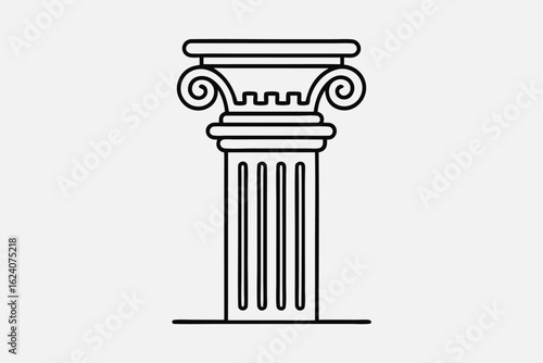 column-detail-of-corinthian-order-in-line-art-- (1).eps