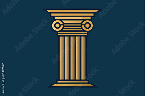 column-detail-of-corinthian-order-in-line-art--.eps