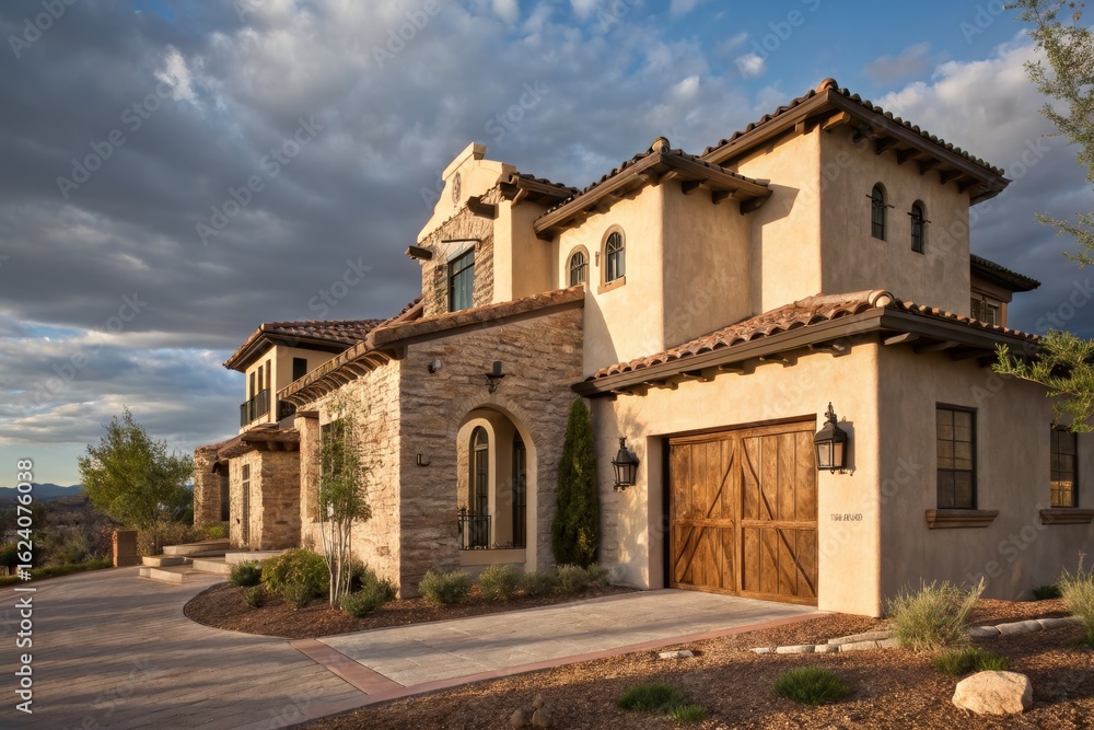 Fototapeta premium Mediterranean Style Home Exterior