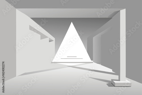 Minimal Triangle Art Installation Background