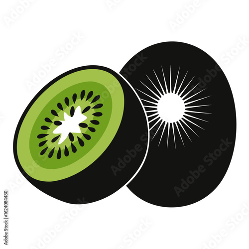 kiwi fruit isolated on white background