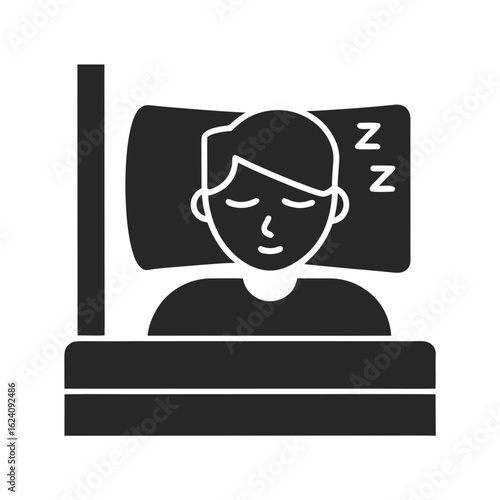 Man Sleeping silhouette vector illustration