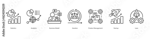 Build Smarter banner web icon set vector illustration concept with icon of statistics, analytics, business model, iteration, product management, startup, lean