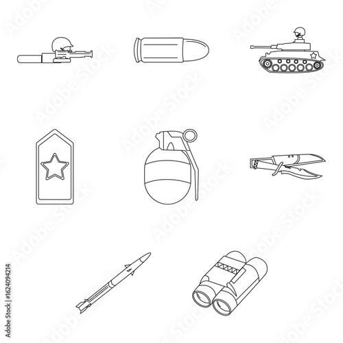 military clip art set