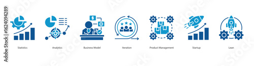 Build Smarter banner web icon set vector illustration concept with icon of statistics, analytics, business model, iteration, product management, startup, lean