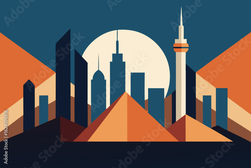 geometric interpretation of city skyline  .eps