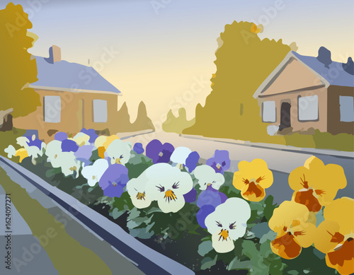 花と風景