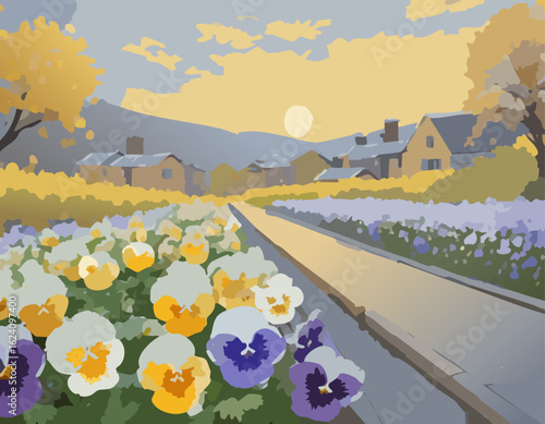 花と風景